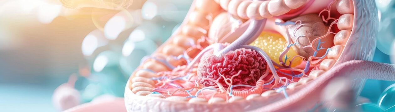 Detailed cutaway of the bladder, showing internal structures related to urinary storage, medical illustration