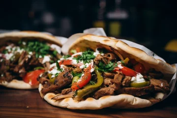 Close up of a gyros