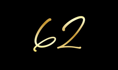  Number Gold Casual Modern Logo