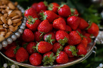 strawberries in a basket