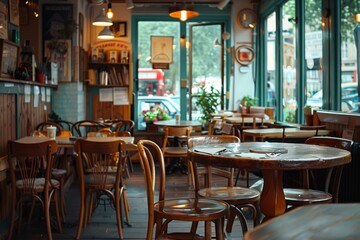 Interior of a cafe in London