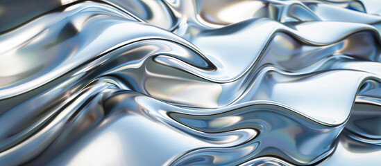  Chrome waves mesmerizing Background