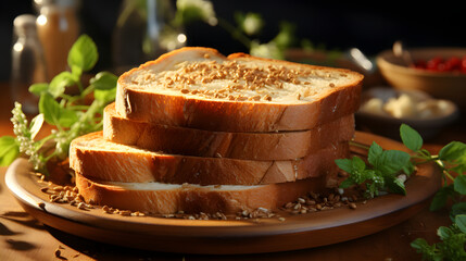 toast bread food photography background poster 