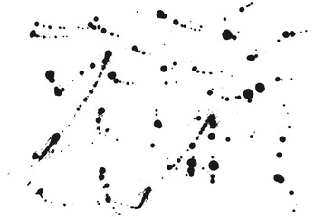 Black paint splatter vector background. Ink stains grunge texture.