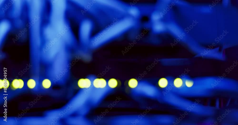 Leinwandbilder Internet connection, data center and server room for network infrastructure and lights of computer engineering. Business, IT support or modern cybersecurity, neon or blurred of company information