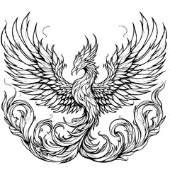 illustration of a phoenix