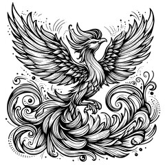 illustration of a phoenix
