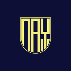 nay letter logo design