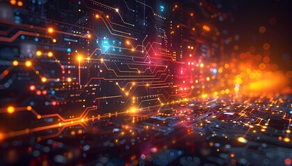 Obraz premium Secure Network Architecture, digital network with icons representing firewalls, encryption protocols,