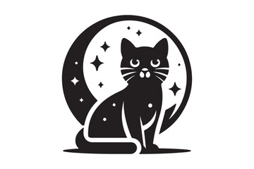 Cat silhouette victor illustration and artwork.