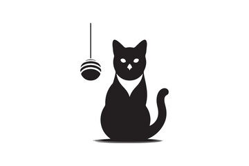 Obraz premium Cat silhouette victor illustration and artwork.