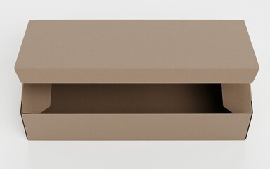 Realistic 3D Render of Paper Box