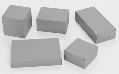 Realistic 3D Render of Paper Box