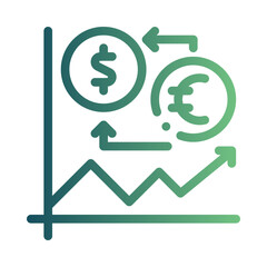 foreign exchange gradient icon