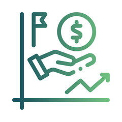 Obraz premium public offering gradient icon