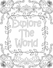 Printable floral coloring page for kids and adults with inspirational quote for self love and self care. it helps to struggle against life to enjoy the tough journey
