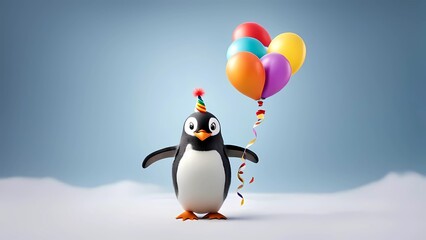 Obraz premium penguin on ice