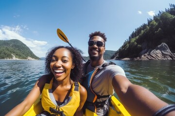 Obraz premium Canoeing Kayaking outdoors nature kayak.