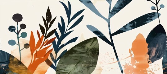 seamless textured leaf pattern background