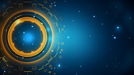 
yellow and blue Abstract technology background circles digital hi-tech technology design background. concept innovation. vector illustration