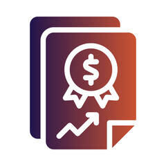 securities flat gradient icon