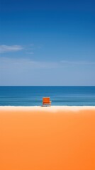Obraz premium Minimalistic high contrast beach landscape outdoors horizon.