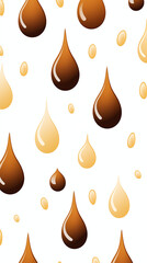 Brown Rain Water Ink Drops on White Background, Abstract Image, Texture, Pattern Background, Wallpaper, Background, Cell Phone Cover and Screen, Smartphone, Computer, Laptop, 9:16 and 16:9 Format - PN