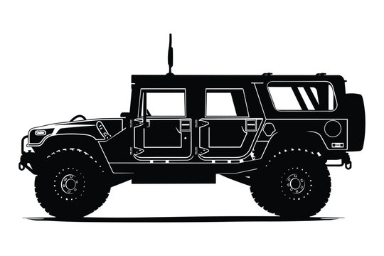 1992 Hummer H1 car silhouette