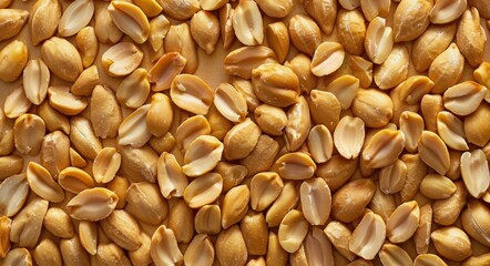 Close-Up of Shelled Peanuts in a Pile