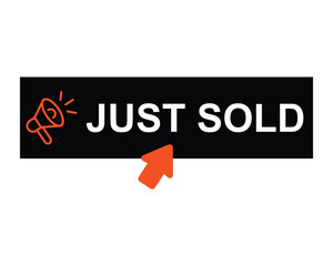 just sold button on white background. just sold button sign