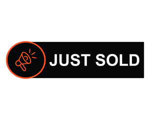 just sold button on white background. just sold button sign