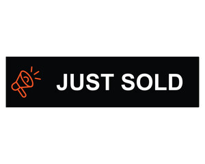 just sold button on white background. just sold button sign