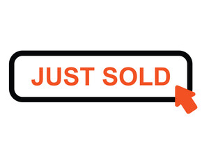 just sold button on white background. just sold button sign