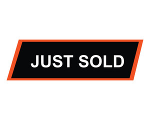 just sold button on white background. just sold button sign