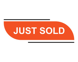 just sold button on white background. just sold button sign