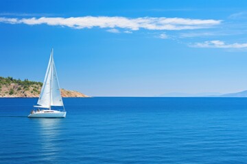 Fototapeta premium Seascape yacht sea seascape.