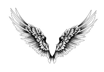 Obraz premium Tattoo wings Design