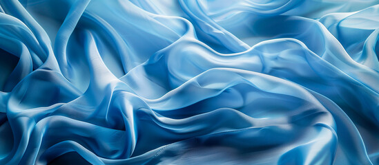 Obraz premium blue wave fabric textile texture background