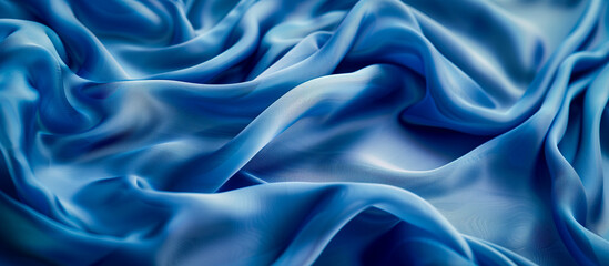 Fototapeta premium blue wave fabric textile texture background