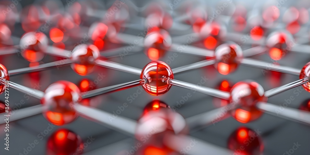 Aufkleber techthemed 3d abstract digital education background with network nodes for science. concept 3d abstr