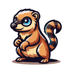 Coati mascot vector design illustration 