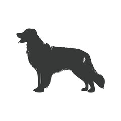 German Shepherd dog silhouette vector set - Vector drawing of a set of German shepherd dog breed silhouette