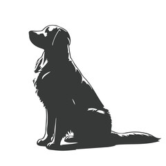 German Shepherd dog silhouette vector set - Vector drawing of a set of German shepherd dog breed silhouette