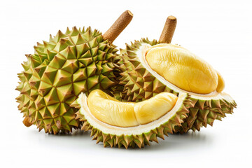Fototapeta premium Durian Fruit Isolated on White Background