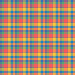 Plaid pattern with twill weave.Colorful  tartan check seamless pattern.Vector illustration geometric background for fabric and paper.