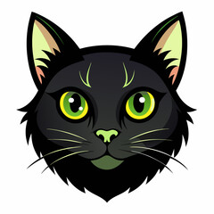 cat face vector and illustration