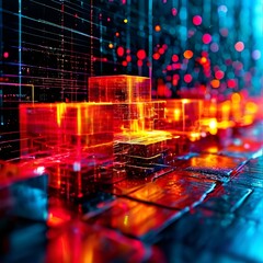 Fototapeta premium Network of data flow