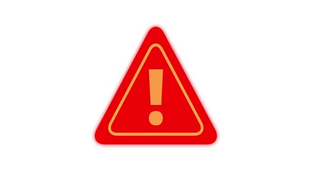 allert triangle warning sign animation