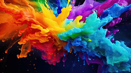 colorful splash of paint