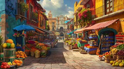 Fototapeta premium Enchanting Garden Path in Marrakech with Lush Greenery and Ornate Arches